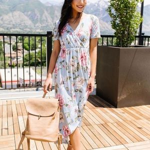 Floral wrap dress